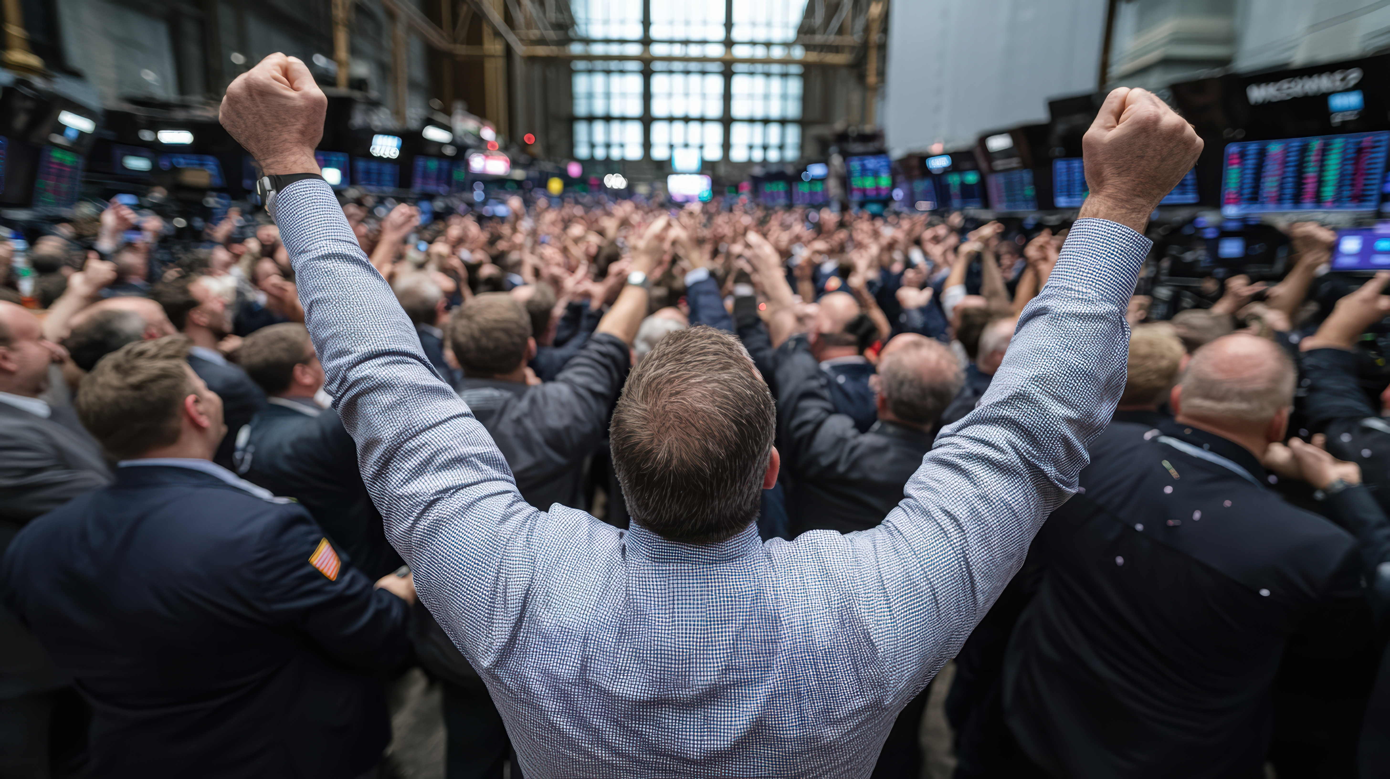 Representação da descorrelação do S&P 500 em 2026 — o índice nas máximas enquanto a maioria das ações se move de forma independente, com concentração extrema nos gigantes de tecnologia de IA